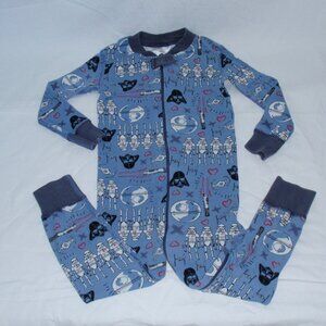 Hanna Andersson Star Wars Troopers Hearts Zip Up Gray Footless Sleeper 90 3t